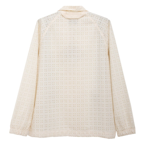 Merely Made Merely Premium Flower Lace Coach Jacket Cream 24PR234JK Back Degli Uberti